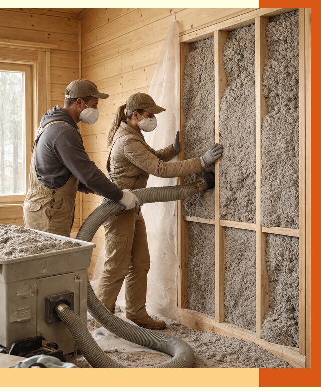 Утепление дачного дома эковатой в Абакане от 1481 руб./м2 — комплексно, ТепломастерБкн