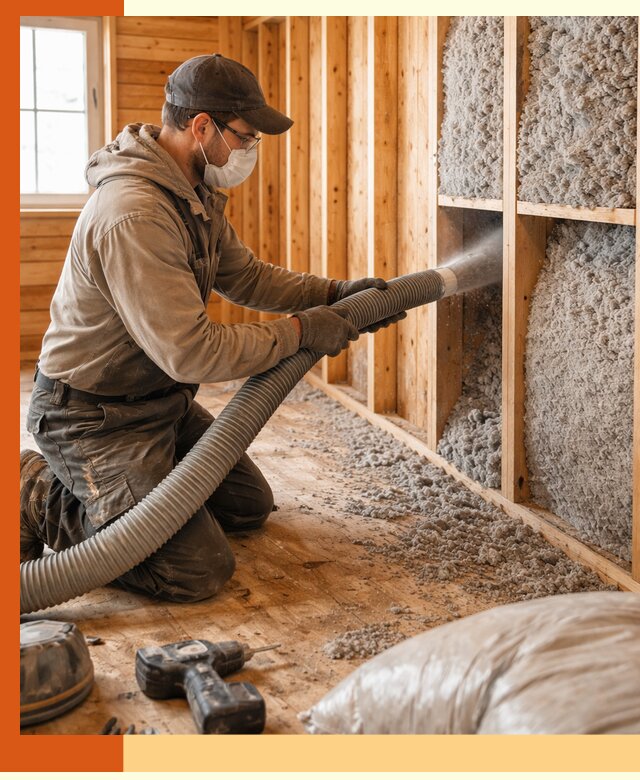 Утепление дачного дома эковатой в Абакане — быстро и надёжно