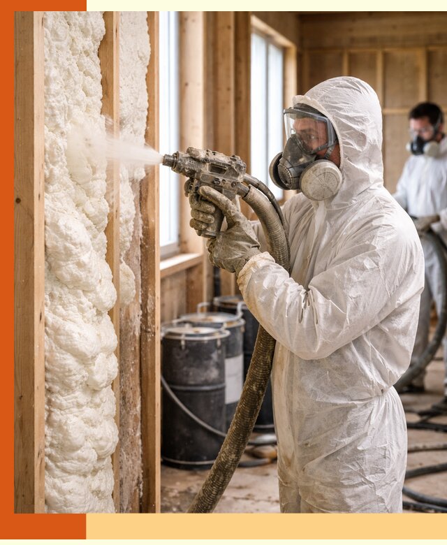 Утепление каркасного дома пенополиуретаном в Абакане
