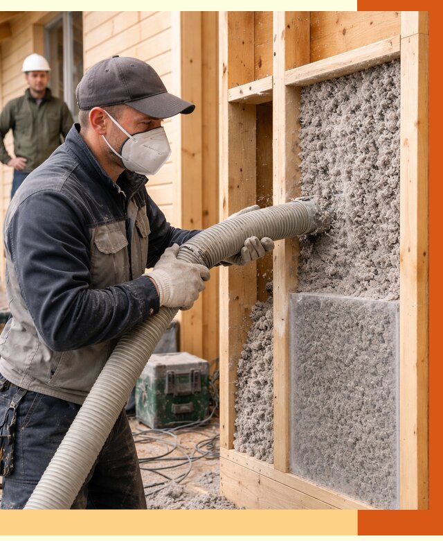 Утепление дома из бруса эковатой в Абакане от 1890 руб/м2 | ТепломастерБкн