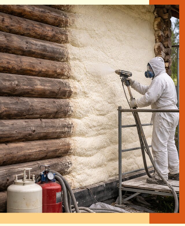 Утепление бревенчатого дома ППУ в Абакане под ключ от 6384 руб. | ТепломастерБкн