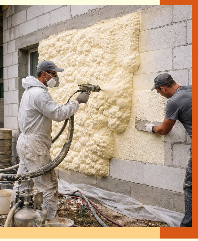 Утепление дома из газобетона ППУ в Абакане от 4903 руб./м² под ключ | ТепломастерБкн