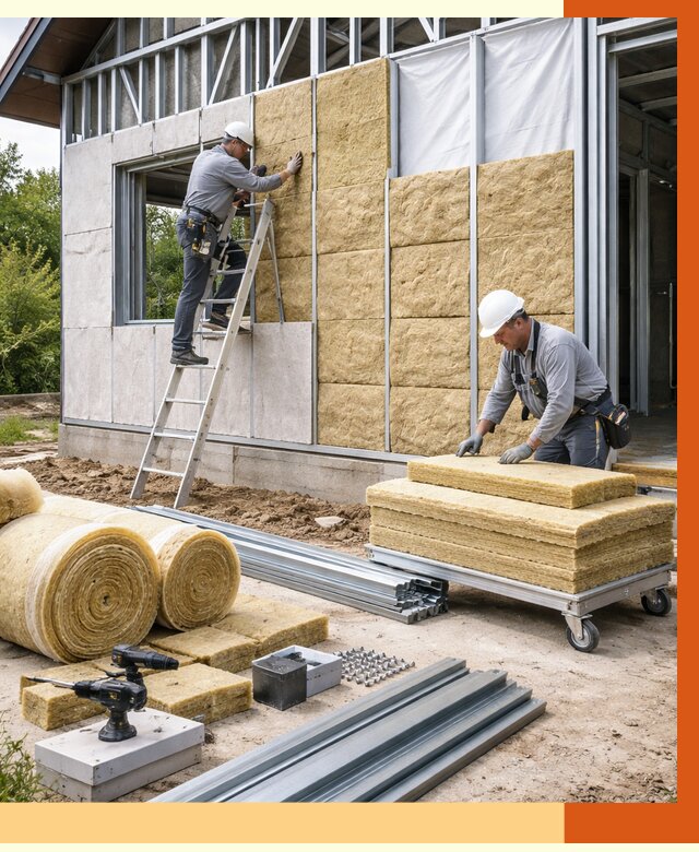 Утепление дома из ЛСТК в Абакане от 5312 руб./м² — профессионально | ТепломастерБкн