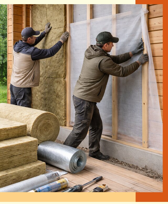 Утепление дома из двойного бруса в Абакане от 4903 руб./м² — ТепломастерБкн под ключ