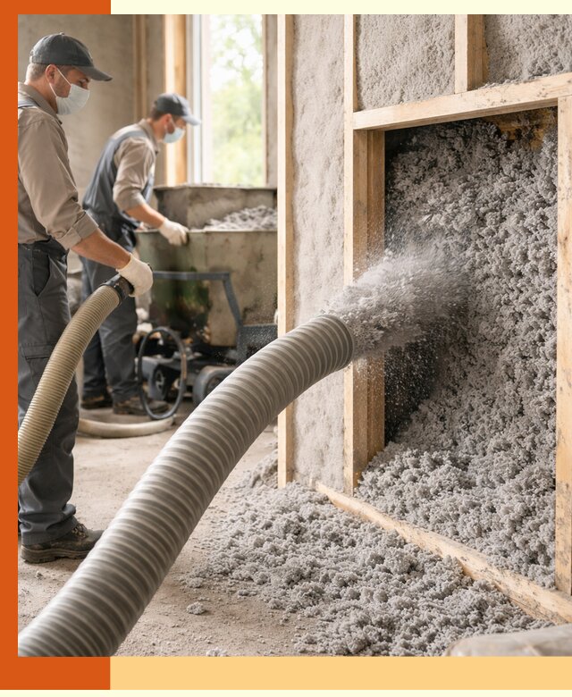 Утепление коттеджа эковатой в Абакане с гарантией качества