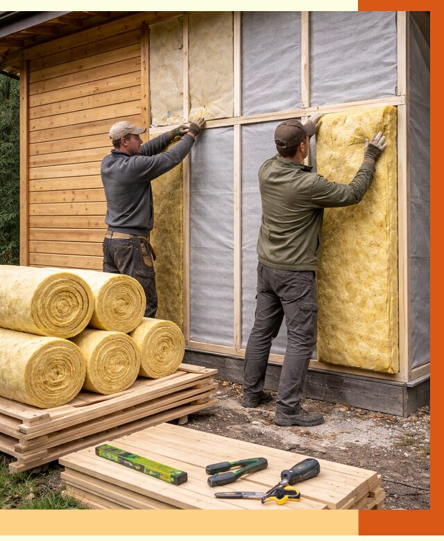 Утепление бани снаружи в Абакане от 86828 руб. под ключ | ТепломастерБкн