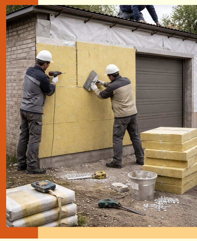 Утепление гаража снаружи в Абакане качественно и надёжно