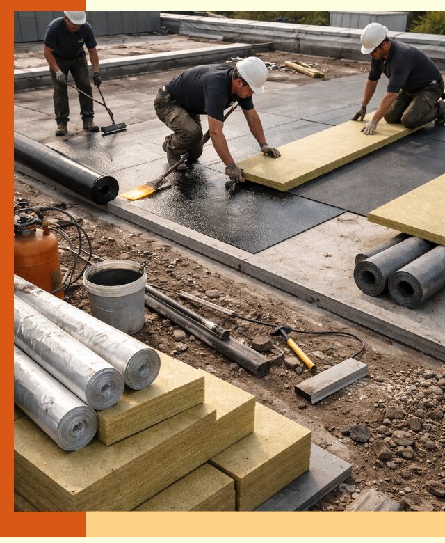 Утепление плоской крыши в Абакане — надежная теплоизоляция и герметизация