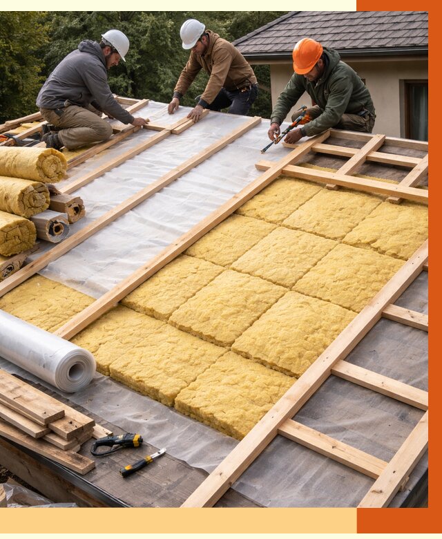 Утепление скатной крыши в Абакане от 1277 руб./м2 под ключ | ТепломастерБкн