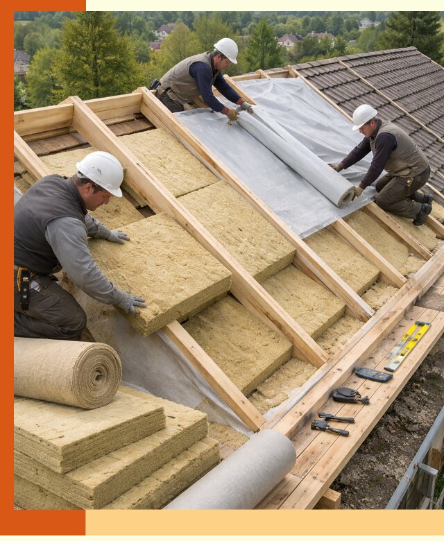 Утепление скатной крыши в Абакане качественно и надёжно