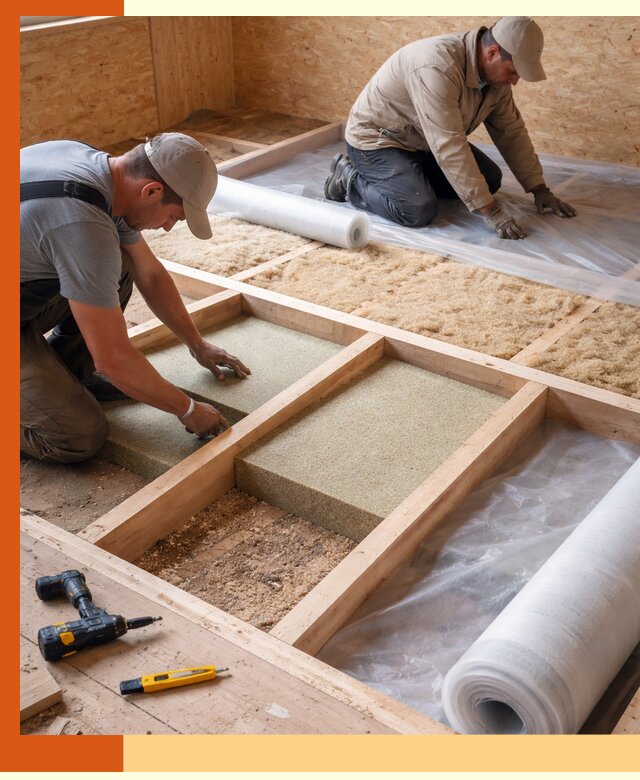 Профессиональное утепление деревянного пола в Абакане