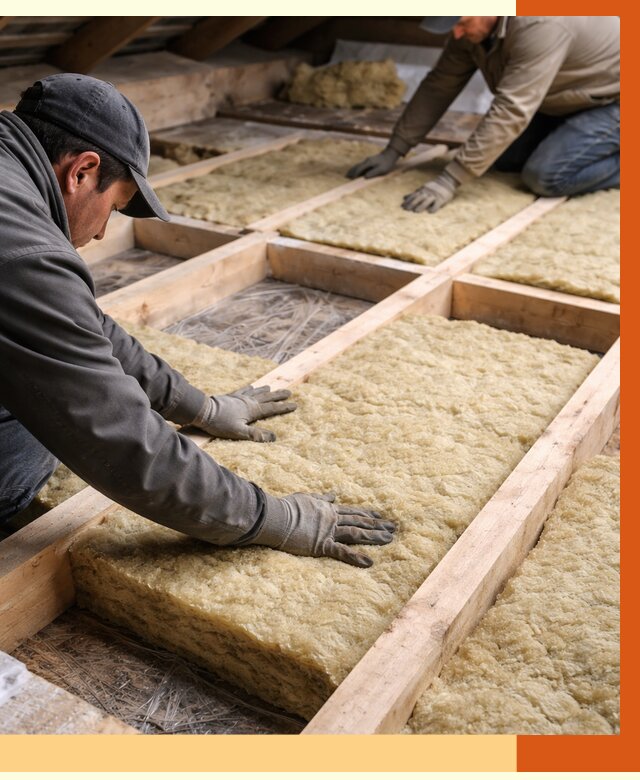 Утепление чердака минватой в Абакане от 3575 руб/м2 под ключ | ТепломастерБкн