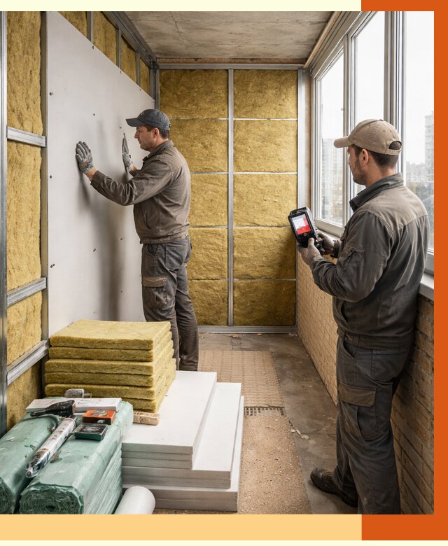 Утепление балкона в Абакане от 4597 руб. под ключ | ТепломастерБкн