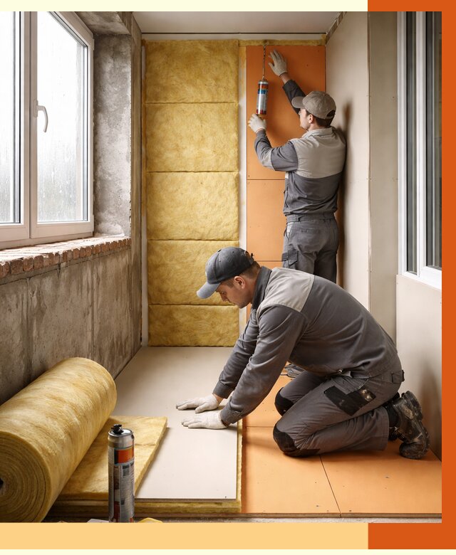 Утепление лоджии под ключ в Абакане от 6640 руб/м2 — комплексное решение | ТепломастерБкн