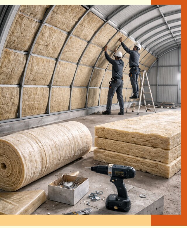 Утепление арочного ангара в Абакане от 3269 руб./м2 под ключ | ТепломастерБкн