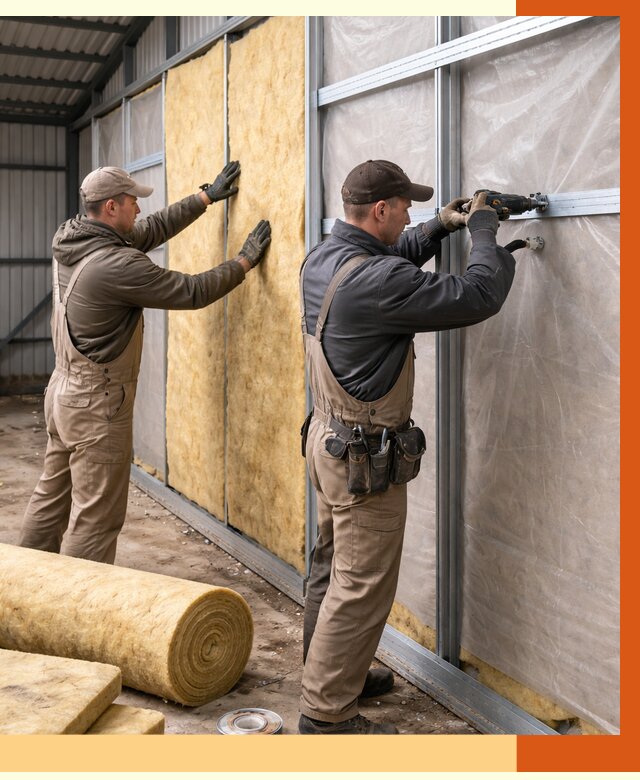 Утепление металлического ангара в Абакане от 4852 руб/м2 — услуги под ключ | ТепломастерБкн