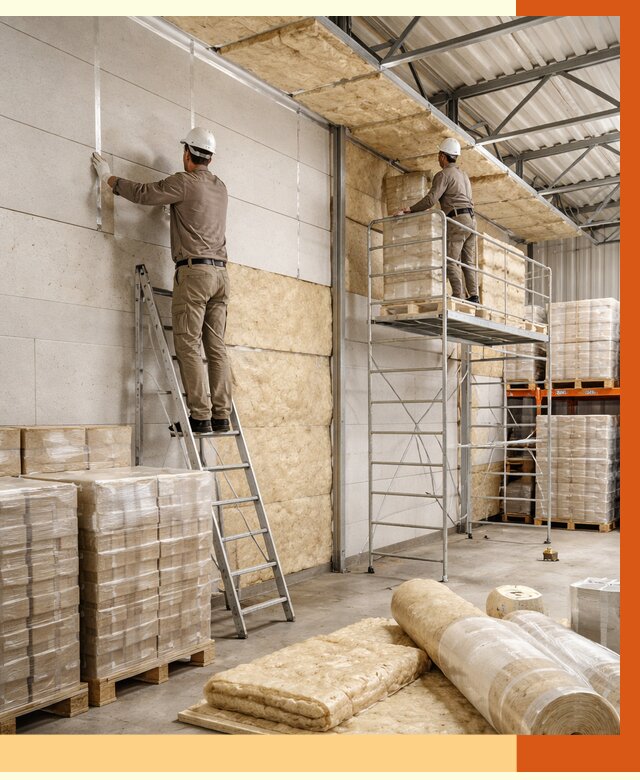 Утепление склада готовой продукции в Абакане от 1992 руб./м2 — комплексно | ТепломастерБкн