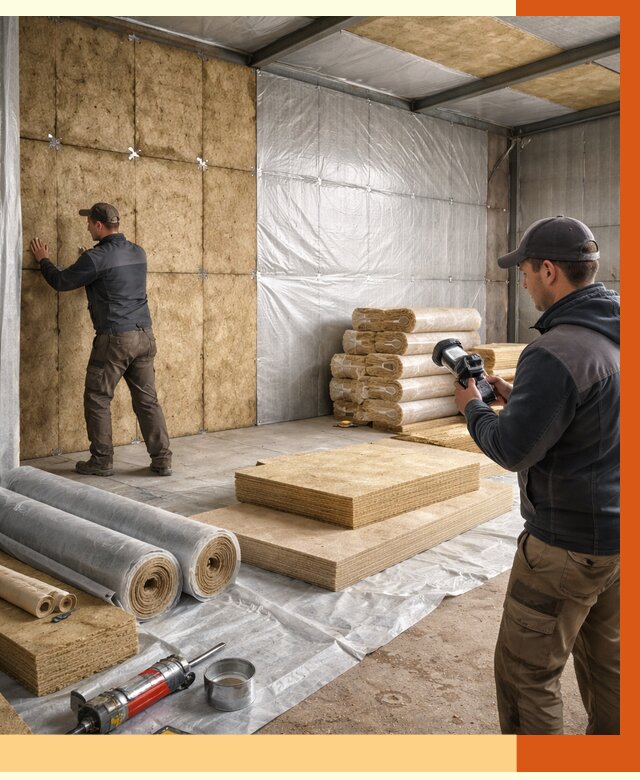 Утепление теплого склада в Абакане под ключ от 11747 руб/м² | ТепломастерБкн