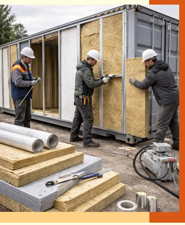 Утепление морского контейнера в Абакане от 3831 руб. под ключ | ТепломастерБкн