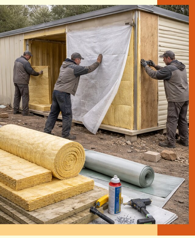 Утепление строительной бытовки в Абакане от 12769 руб. под ключ | ТепломастерБкн