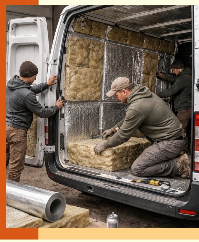 Утепление фургона в Абакане: профессиональная теплоизоляция и шумоизоляция