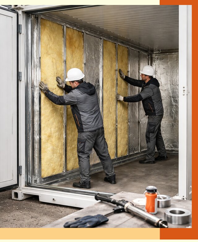 Утепление рефрижераторного контейнера в Абакане от 45968 руб./м² | ТепломастерБкн