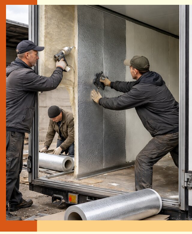 Утепление холодильного кузова в Абакане — монтаж и теплоизоляция