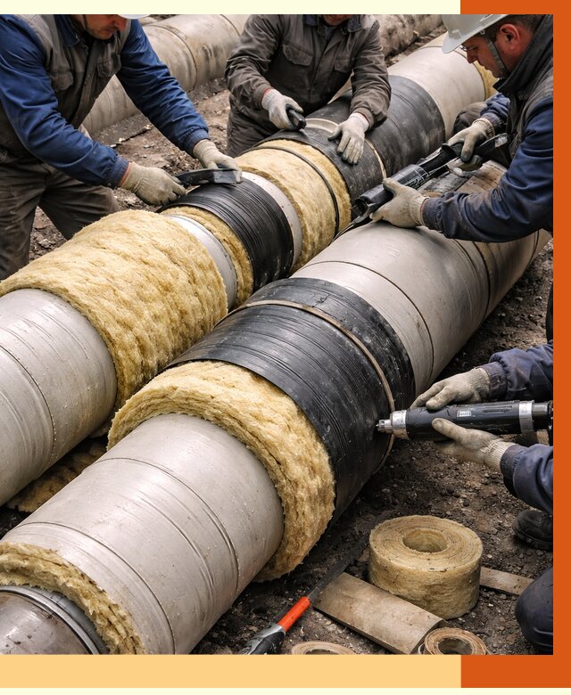 Утепление трубопровода в Абакане под ключ от 1890 руб. — надежно и выгодно | ТепломастерБкн