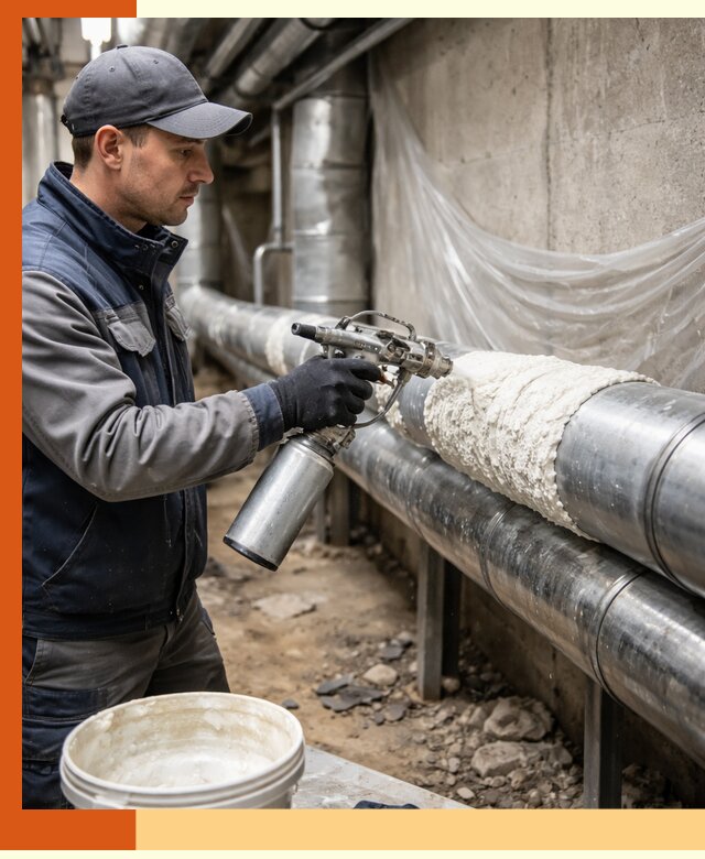 Утепление труб жидкой теплоизоляцией в Абакане