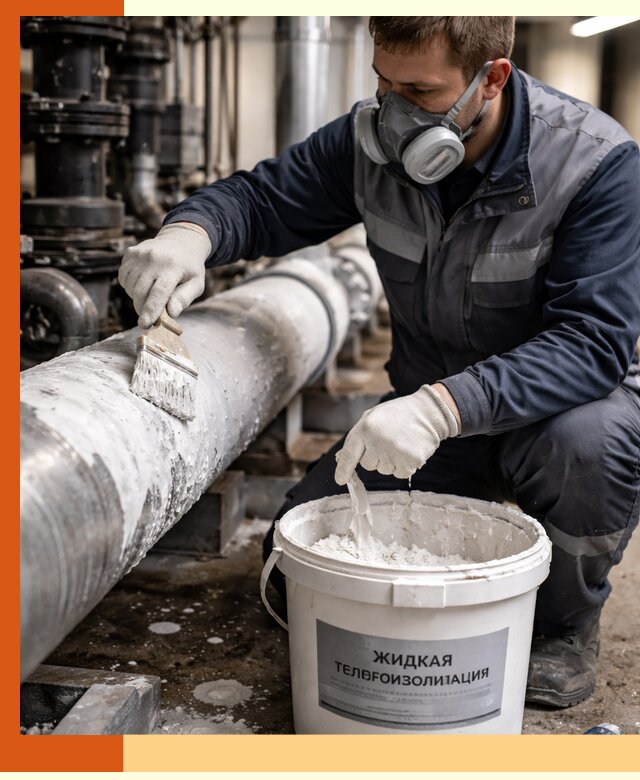 Утепление оборудования жидкой теплоизоляцией в Абакане