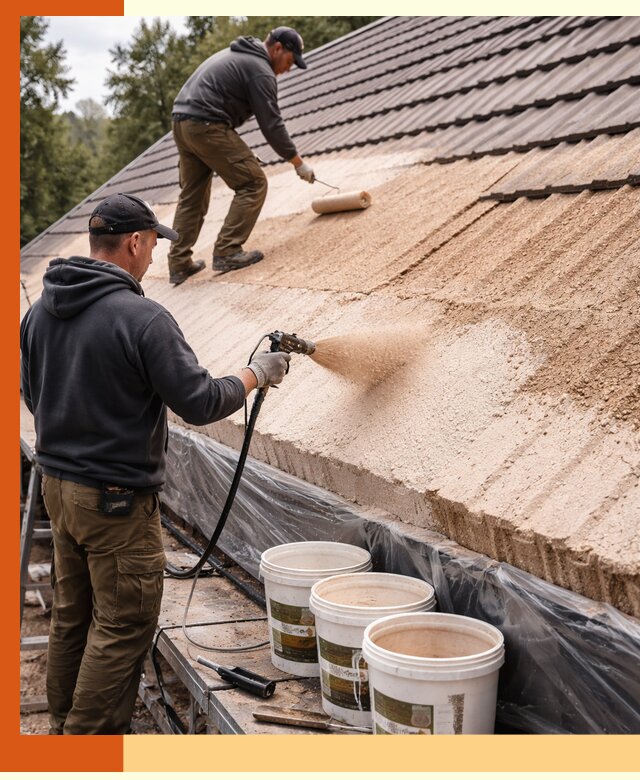 Утепление кровли жидкой пробкой в Абакане для домов и зданий