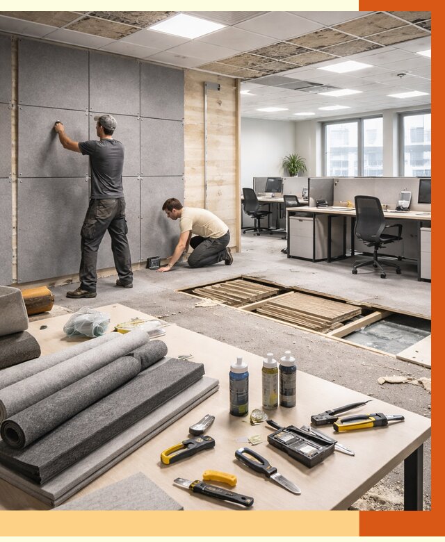 Профессиональная шумоизоляция офиса в Абакане от 6895 руб. за м2 | ТепломастерБкн