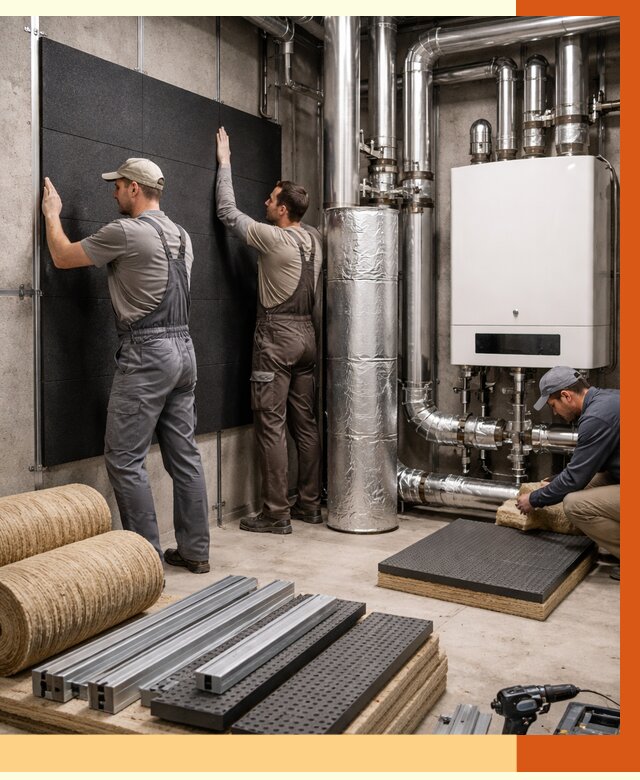 Шумоизоляция котельной в Абакане от 6640 руб. под ключ | Профессиональная звукоизоляция — ТепломастерБкн