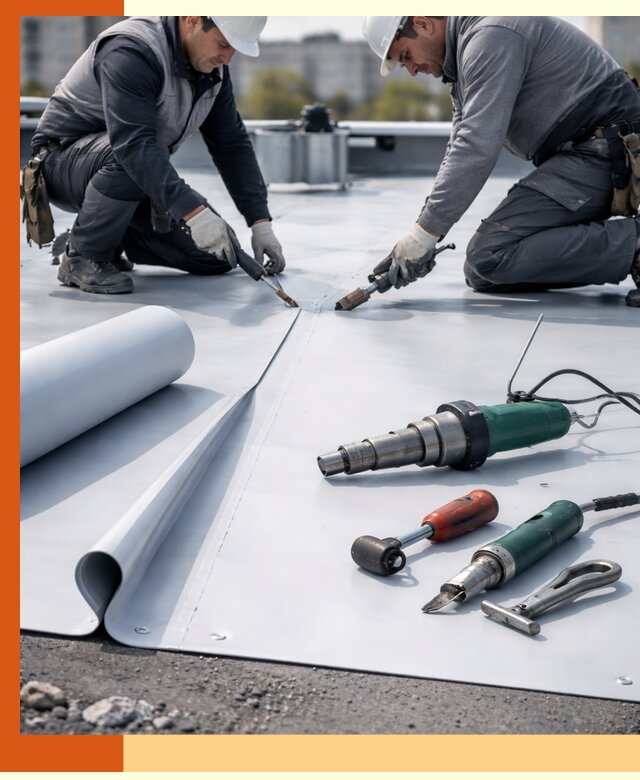 Гидроизоляция мембранной кровли в Абакане: монтаж и ремонт быстро