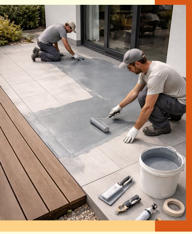 Гидроизоляция террасы в Абакане под ключ от 7661 руб./м² | ТепломастерБкн