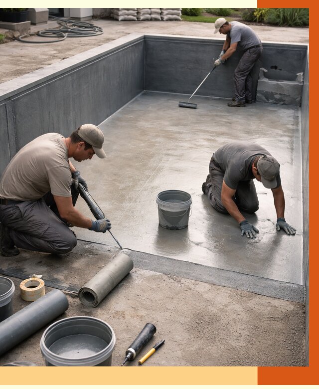 Профессиональная гидроизоляция бассейна в Абакане от 6640 руб. за м2 | ТепломастерБкн