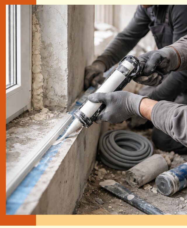 Герметизация стыков и примыканий зданий в Абакане